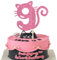 1 Stück Katze 9th Tortendeko Neun Geburtstag Kuchen Deko Glitzer Niedliches Kätzchen Cake Topper für Katze Thema Baby Dusche Kinder 9 Jahre alt Geburtstag Hochzeit Party Kuchen Dekorationen Rosa