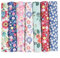 Baumwollstoff Stoffpakete,7 Stück 50 x 50cm Stoffe zum Nähen Patchwork DIY Stoffpaket DIY Baumwolltuch Meterware Stoffe Stoffreste Stoffpaket für Kleidung,Bettwäsche,Vorhänge,Tischdecken - Blumen #2