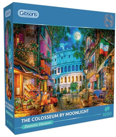 Gibsons Games | Das Kolosseum von Moonlight | 1000 Teile Puzzle für Erwachsene | Rom | Nachhaltiges Premium 100% recyceltes Brett | Tolles Geschenk