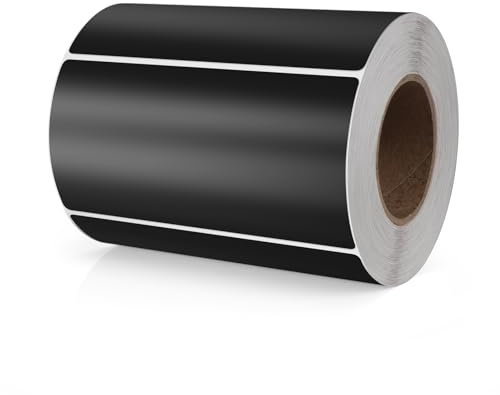 Meitaat Schwarz Rechteckig Aufkleber 100 x 50MM Farbkodierung Selbstklebend Etiketten Umzug Rolle Ablösbar 500 Stück