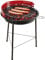 com-four® BBQ Grill - Dreibein mit höhenverstellbarem Grillrost und Windschutz - runder Standgrill aus Metall für Balkon, Terrasse, Garten - Holzkohle-Grill - Tischgrill [Auswahl variiert] (1 Stück)