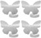 Colexy Poids Magnétique 4Pcs Poids Rideaux Extérieur, Pinces à Nappes en Acier Inoxydable, Pince Magnétique pour Nappe, Fixation Poids Nappe de Table Exterieur pour Pique Nique Fête Jardin (Papillon)