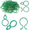 maxtachi Pflanzenclips,100 Stück Pflanzenclips Groß Gebogene Ring Design,Einfaches Stützen,Für Tomaten,Orchideen,Rosen-Grüner
