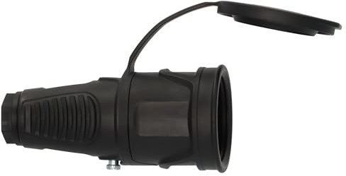 Brennenstuhl Acoplamiento de goma de protección de contacto 230 V/16 A (acoplamiento Schuko para exteriores IP54, con tapa protectora)
