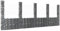 LAPOOH Gabbione a U con 5 Pali in Ferro 500x20x200 cm,Gabbione a U,Gabbione per Sassi,Gabbione Rete Metallica-151292