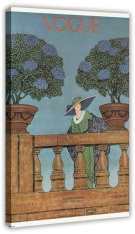 acalur Vintage-Poster, Vogue, modisches Leinwandposter, Schlafzimmer, Dekoration, Landschaft, Büro, Raumdekoration, Geschenk, 30 x 45 cm