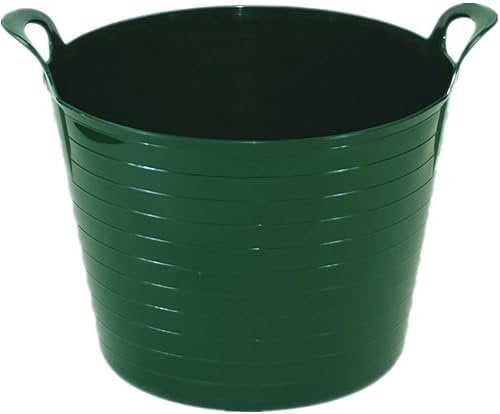 Easy Shopping® 45 Litre Large Flexi Tub Multipurpose Storage Solution for Home Garden Flexible Plastic Rubber Container Bucket In Several Colour MADE IN U.K. (Green)