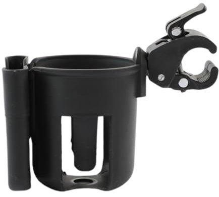 Porte-gobelet rotatif à 360° pour poussette, vélo, scooter - Outil d'installation - Grand diamètre pour bouteilles/tasses à café (matériau ABS)