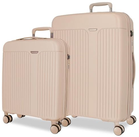 Movom Kofferset, Beige, 55/68 cm, starr, 6,65 kg, TSA-Verschluss, Polypropylen, 6,65 kg, 109 LExspannbar, Handgepäck, Beige, Talla única, Koffer-Set