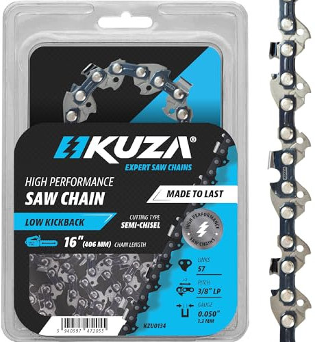 Catena per motosega di alta qualità, 40 cm, 16, 3/8, LP .050, 57TG, adatta per Echo CS-3510/352/3400/400, Worx WG300,WG303, 91PX57CQ, 91VG57CQ - S57