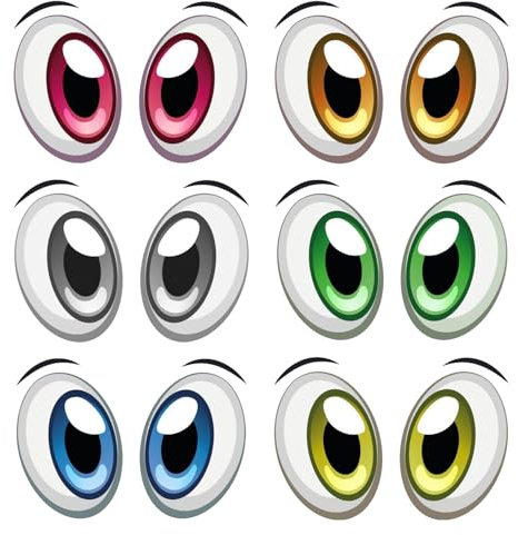 6 Stück Aufkleber Mähroboter, Aufkleber Augen, Wasserdichte Klebeaugen Selbstklebend Stickers, Karikatur Cute Reflektierend Augen Aufkleber Mähroboter, Für Warnung Auto Fahrrad Saugroboter Dekoration