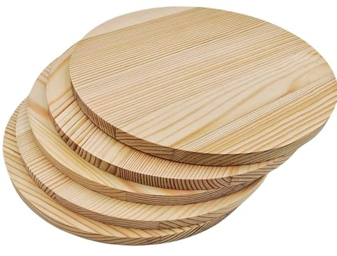 Kreis-Plakette aus Kiefernholz, 20 x 1 cm, blanko, unlackiert, rund, für Bastelprojekte, Gravur, Holzverbrennung, Malerei, 5 Stück