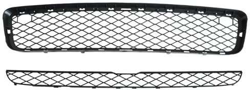 Callume Kühlergitter Kühlergrill Frontgitter Grill schwarz matt SET Kompatibel mit BMW X5 E70 2007-2010 51117159597 51117163956