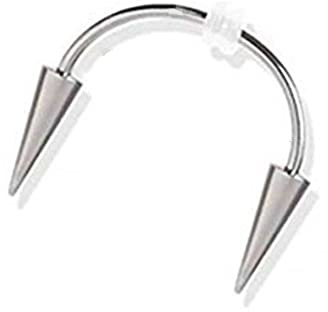 BUBEFSKD Edelstahl Smile Lip Tiger Zähne Nagel Piercing Tigerzahn C Form Lippen Reifen Für Vampirzähne Dez. Edelstahlwerkzeuge