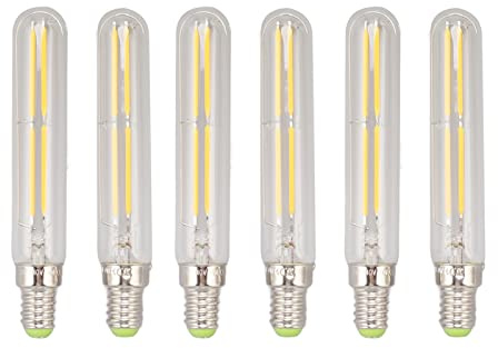 YDuupxe Long Tubular Light Bulb, 2PCS 4W E14 2300K Warm White T20x120mm Led Tube Bulb for Pendant Chandeliers Ceiling Fan Office Bathroom Workshop (Transparent)