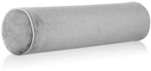 CONGARTENO Almohada Cervical Redonda 11X40 CM de Viscoelástica Funda Lavable, Soporte Lumbar Piernas, para Mejorar Postura y Descanso