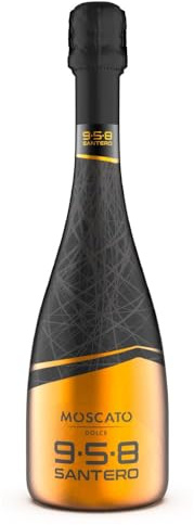 Generico Bottiglia Santero 958 - Bottiglia Grande da 750 ml Vari Colori e Sfumature di Gusti aperitivo Veneziano (Elite Vino Spumante Moscato)