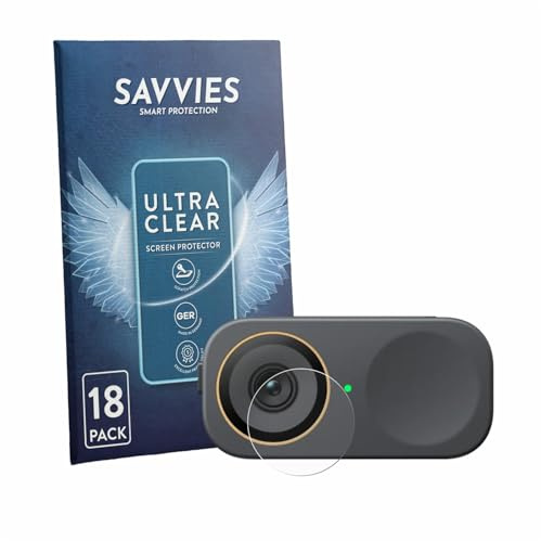 Savvies 18 Stück Schutzfolie für Insta360 Link 2C Pro (Linse) Displayschutz-Folie Ultra-Transparent