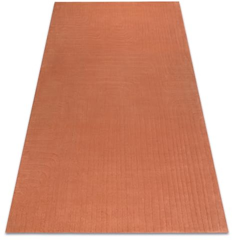 rugsx Wollteppich TEXTURA 488.05.LA000 OSTA - modern - Linien, geometrisch strukturell terrakotta 240x340 cm