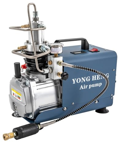 Compresor PCP 300 bar, 1,8 kW, compresor de aire eléctrico de alta presión 30 MPa con refrigeración por agua, tanque de buceo y pistola de aire, compresor para tanque de buceo y sistema de aire