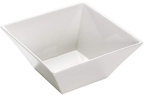 Maxwell & Williams AA1524 Schale Trapez eckig – 23 cm 2250 ml – Porzellan Weiß glatt – Serie Square – in Geschenkbox