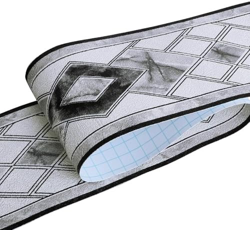 HyFanStr Cenefas de papel tapiz autoadhesivas, 3D removibles e impermeables para decoración de cocina, baño, 10.6 x 500 cm