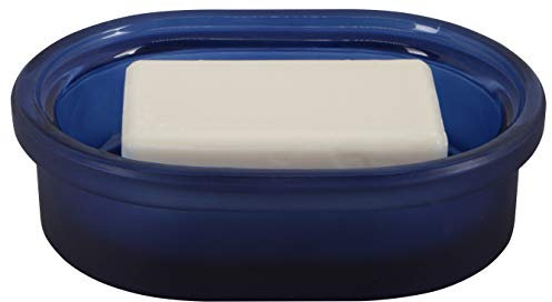 Spirella Porte Savon Verre Yoko Bleu Foncé