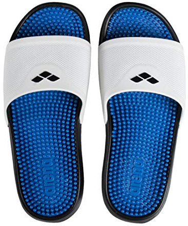 arena Marco, Sandales de Piscine et de Plage pour Femmes et Hommes, avec Semelle Intérieure de Massage Douce, et Excellente Adhérence sur les Surfaces Mouillées taille 42 Bleu blanc