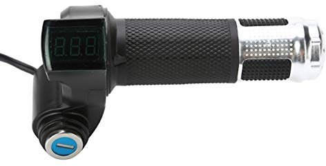 Demeras 12-84V Throttle Grip Handlebar Half Twist Throttle Display Indicator & Lock Half Twist Throttle for electric bike, Avaliable in 4 colors