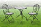 INDA-Exclusiv Mosaik Set 3-teilig Sitzgarnitur Mosaiktisch + 2 Mosaikstühle Steinoptik Sitzgruppe Gartentisch Gartenmöbel Bistrotisch