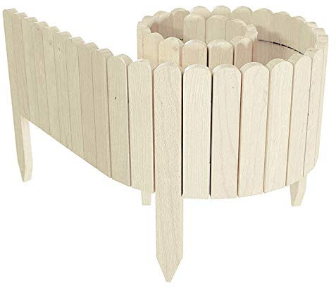 Gartenzaun,Zaun,Rasenkante in Steinoptik,Zaun Rasenkanten Beeteinfassung Palisade,Rasen Rand Zaun Garten Gras Rand Rand Zaun Wandrolle,Log Roll Border als einfacher Plug-In-Zaun (10CM, weiß)