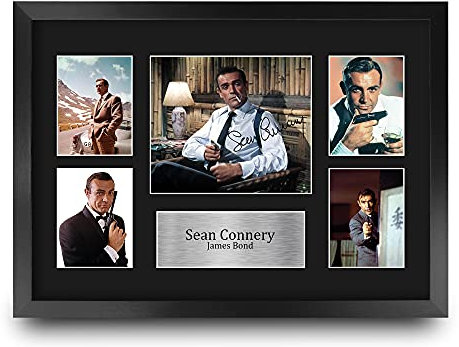 HWC Trading FR A3 Sean Connery James Bond Geschenke Gedruckt, Signiert Autogramm Bild Für Film-Erinnerungsstücke-Fans - A3 Framed