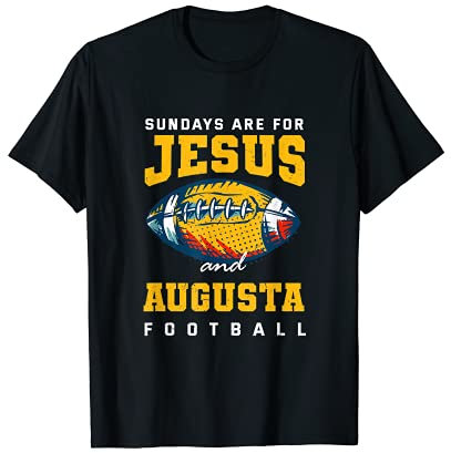 Sonntage sind für Jesus und Augusta Football Georgia Christian T-Shirt