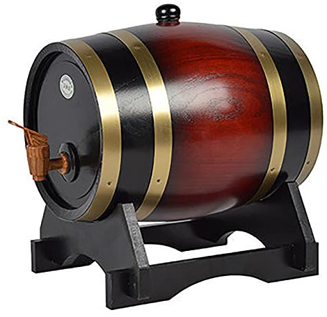Hengqiyuan Holzfass, Wein Eichenfass Bierfass Whiskyfass, Eichenfass für Wohnkultur,22×27cm 5L