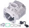 OUKENS Cylindre de kit haut de gamme, alliage d'aluminium 44mm + caoutchouc + kit de piston de cylindre en PVC pour scooter à gaz 2 temps 43cc 47cc 49cc Mini ATV chinois Quad Pocket Bike