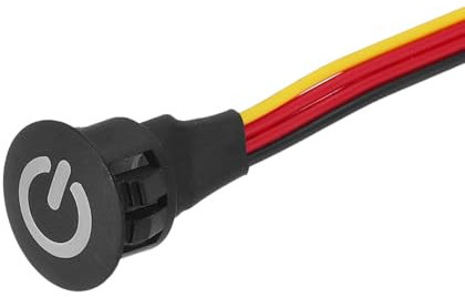 sourcing map DC 5V Touch Dimmer Switch 13mm Diameter Snap-in Mount Black for LED Lights Strip Lights