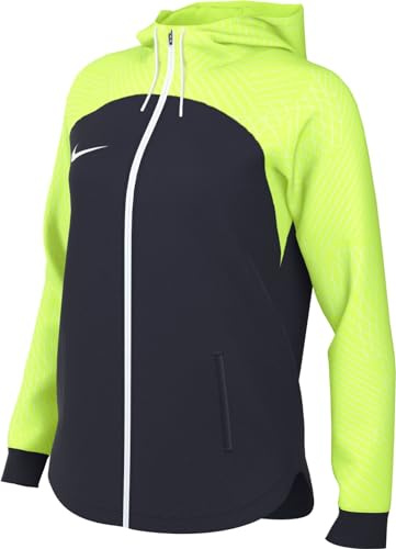 NIKE DR2573-452 W NK DF STRK23 HD TRK JKT K Jacket Women's OBSIDIAN/VOLT/BARELY VOLT/WHITE Size XL
