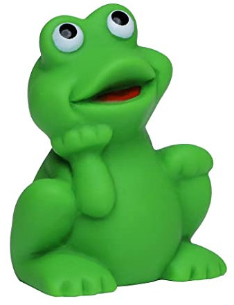 Schnabels Quietsche-Frosch (5,50 cm) - Geschenk für Geburt Geburtstag Namenstag Kinder Baby Freund-in Mädchen Junge - Spielzeug Bade-Ente Badewanne Deko