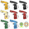Tarpop Rubber Band Toy, 8 Sets Foldable Rubber Band Shooter Toy with Keychain, 6 Colors, Includes 8 Bags of Rubber Bands and 8 Mini Targets for Teens Adults Outdoor Activities
