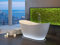 ECOLAM Baignoire autoportante Viya 170x72 cm | Vidage Click Clack | Design en fonte minérale | Baignoire îlot glamour blanc