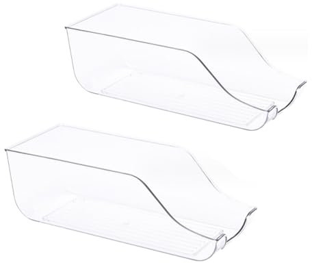 RUYICZB 2er-Pack Getränkedosen-Organizer für den Kühlschrank, 2-lagiger, automatisch rollender Getränkedosen-Aufbewahrungsorganisator, transparenter, Faltbarer Bierdosen-Organizer, Spenderhalter