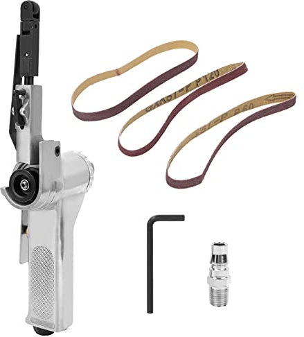 10mm Belt Sander, Pneumatic 10mm Polishing Machine Sander Air Grinding for Furniture Wood Glass Metal 3 8in Air Fast 1 4in Wire 16000 RPM Mini 34cm in + ponceuse a Bande