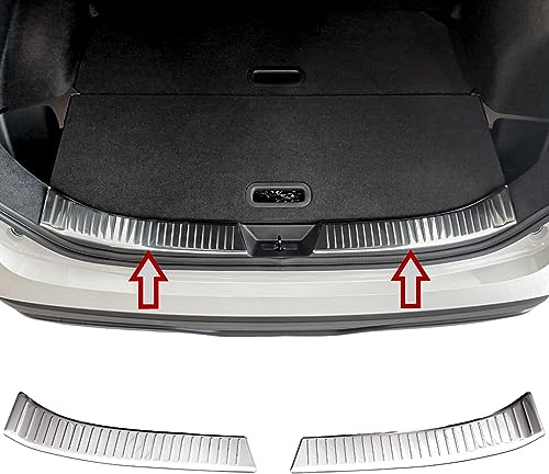 RECAMBO Ladekantenschutz Edelstahl kompatibel für Nissan Qashqai ab BJ 2021 - Hochglanz poliert, Chrom Look - Styling und Schutz für die Stoßstange