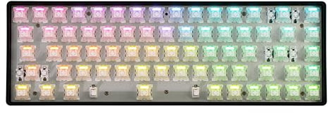 DrunkDeer G65 Rapid Trigger Mechanische Tastatur Magnetschalter Gaming RGB Kompakt 65% Größe Verkabelt 68 Tasten Barebone Keine Tastenkappe Schwarz