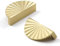 JIASENBAO 10 Pack Brushed Gold Cabinet Pulls 3 Hole Center Cup Flat Brass Drawer Pulls Kitchen Cupboard Bathroom Dresser Cabinet Hardware Handles Zinc Alloy