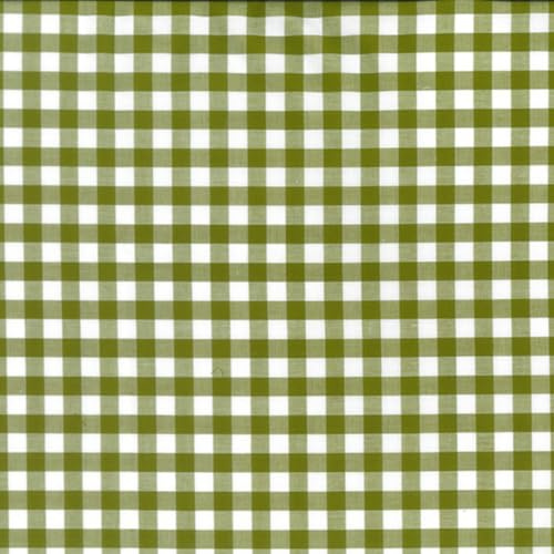 100% Yarn Dyed Cotton Fabric 9mm Gingham Check Squares 144cm Wide (Price Per Metre) (Green)