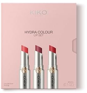 KIKO Milano Hydra Colour Lip Set 01, Set Mit 3 Getönten, Feuchtigkeitsspendenden Lippenbalsamen