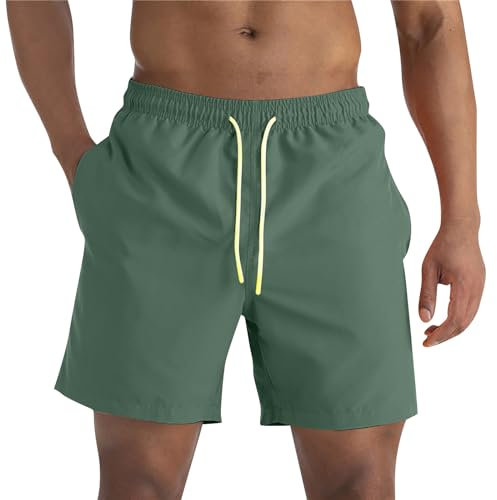Warehouse Deals Angebote Kurze Hosen Herren Badehose Herren Blau Herren Kurze Hosen Sommer Einfarbiges Tunnelzug Schnelltrocknend Badeshorts Mit Meshfutter Badehose Herren XXL 4XL