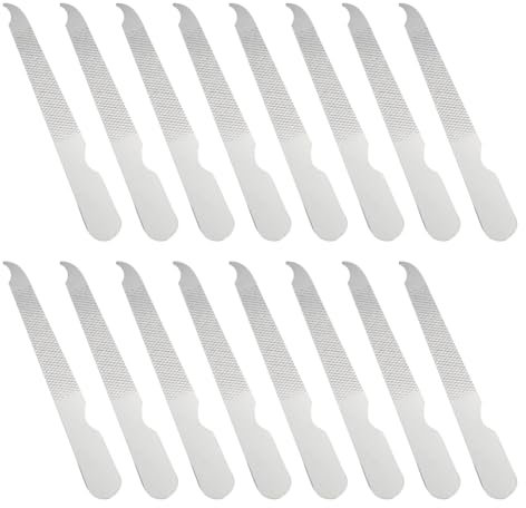 24 Pcs 90mm Stainless Steel Fingernail Files Double Sided Metal Nail Files Pointed Nail File Tools Portable Nail File Buffers Small Toenail Filer Manicure Pedicure Tools for Home Salon