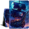 for Kindle Fire 7 Tablet 12th Generation 2022 Release Case, Slim Cover Case with Auto-Wake/Sleep for Kindle Fire 7 2022,Pirate Ship Moon